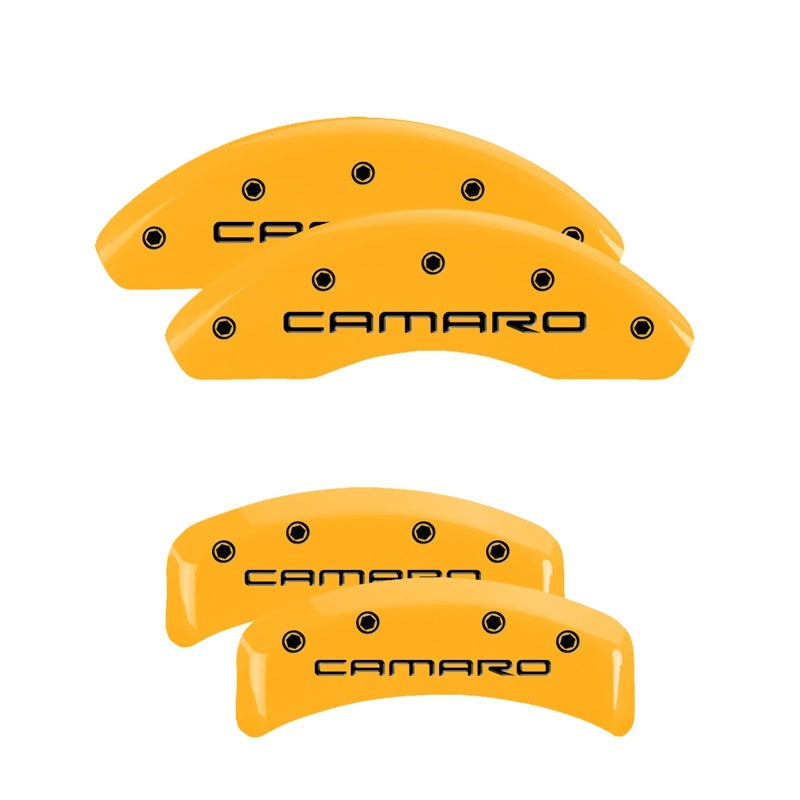 MGP 4 Caliper Covers Engraved Front & Rear With stripes/Challenger Red finish silver ch-thumbmail-2