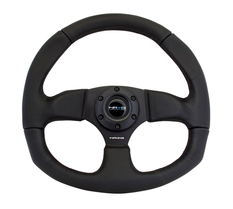 NRG Reinforced Steering Wheel (320mm Horizontal / 330mm Vertical) Leather w/Black Stitching-thumbmail-2