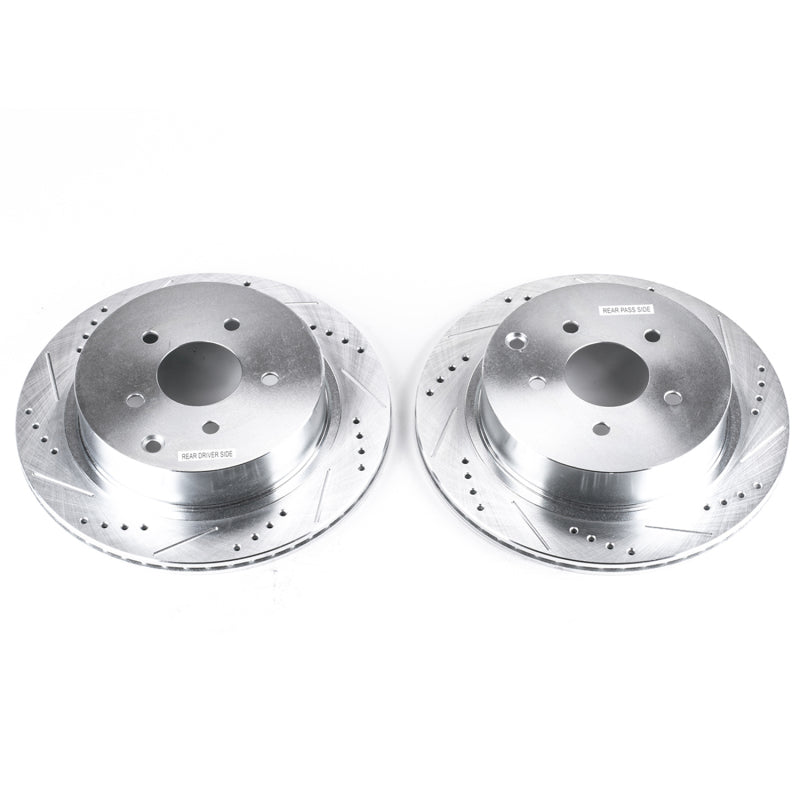 Power Stop 03-12 Infiniti FX35 Rear Evolution Drilled & Slotted Rotors - Pair-thumbmail-2