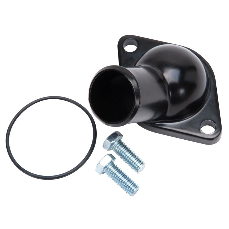 Edelbrock Chevy 15 Deg. Water Neck Steel - Black-thumbmail-2