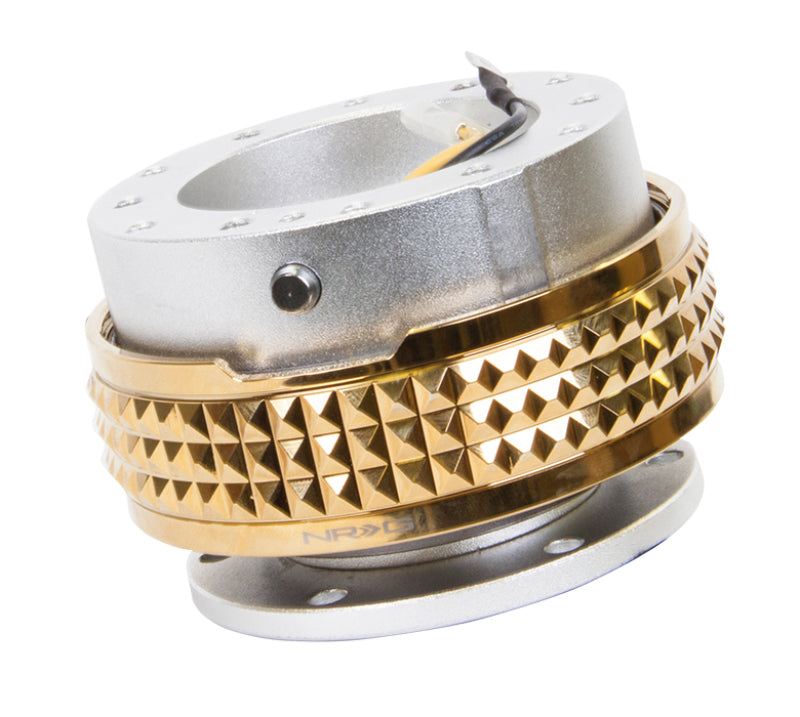 NRG Quick Release Kit - Pyramid Edition - Silver Body / Chrome Gold Pyramid Ring-thumbmail-2