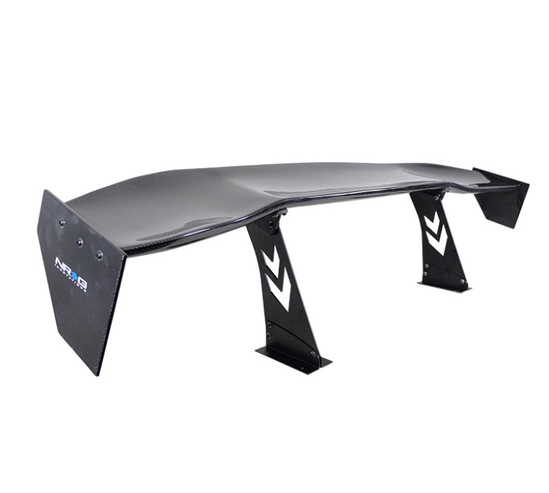 NRG Carbon Fiber Spoiler - Universal (69in.) w/NRG Logo / Stand Cut Out / Large Side Plate-thumbmail-5