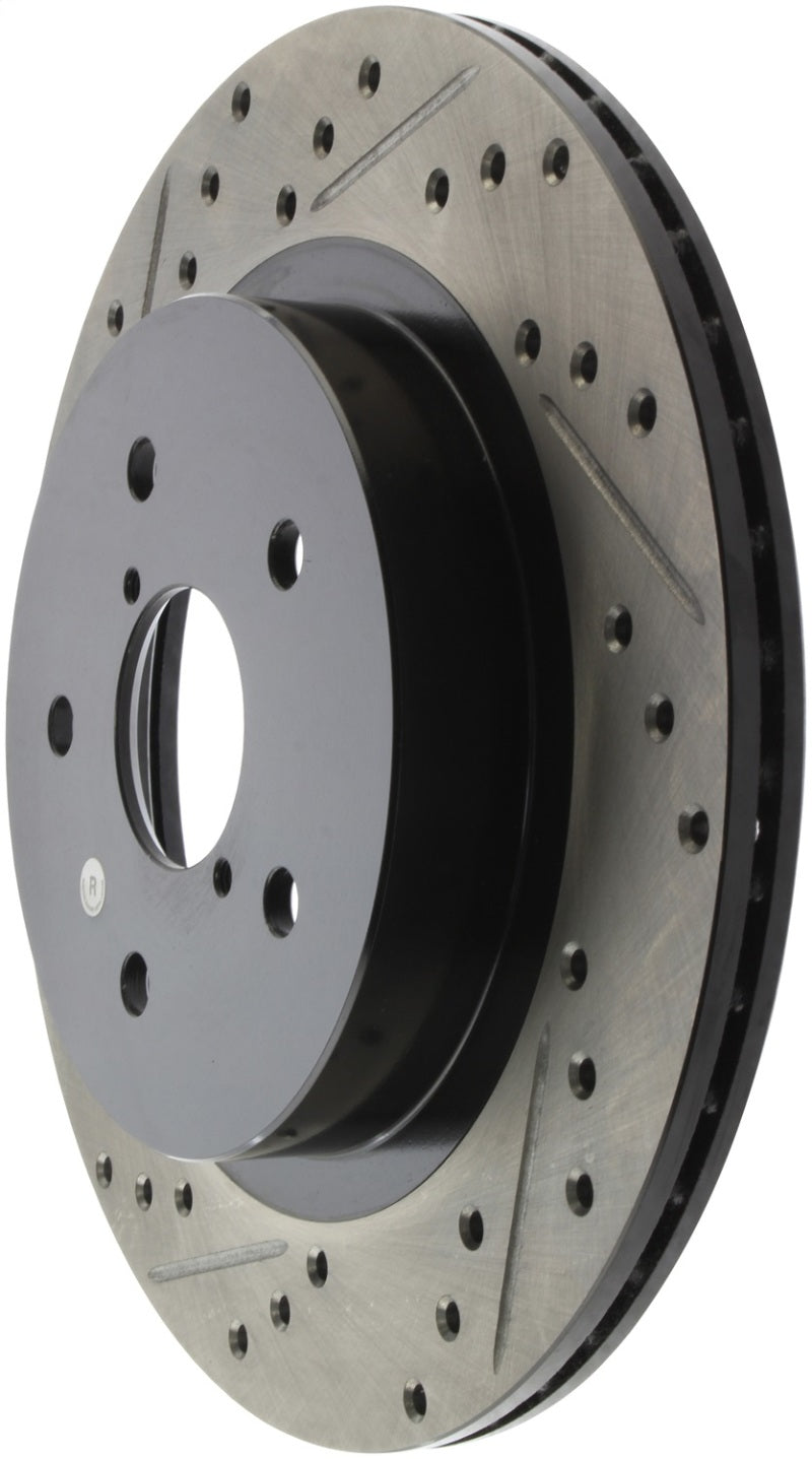 StopTech 16-17 Subaru WRX (w/Eyesight Technology) Sport Slotted & Drilled Rear Right Rotor-thumbmail-5