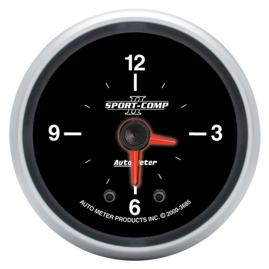 Autometer Sport-Comp II 2 1/16in 12 Hours Digital Stepper Motor Clock