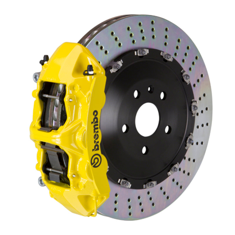 Brembo 17-23 540i Front GT BBK 6 Piston Cast 405x34 2pc Rotor Drilled-Yellow-thumbmail-1