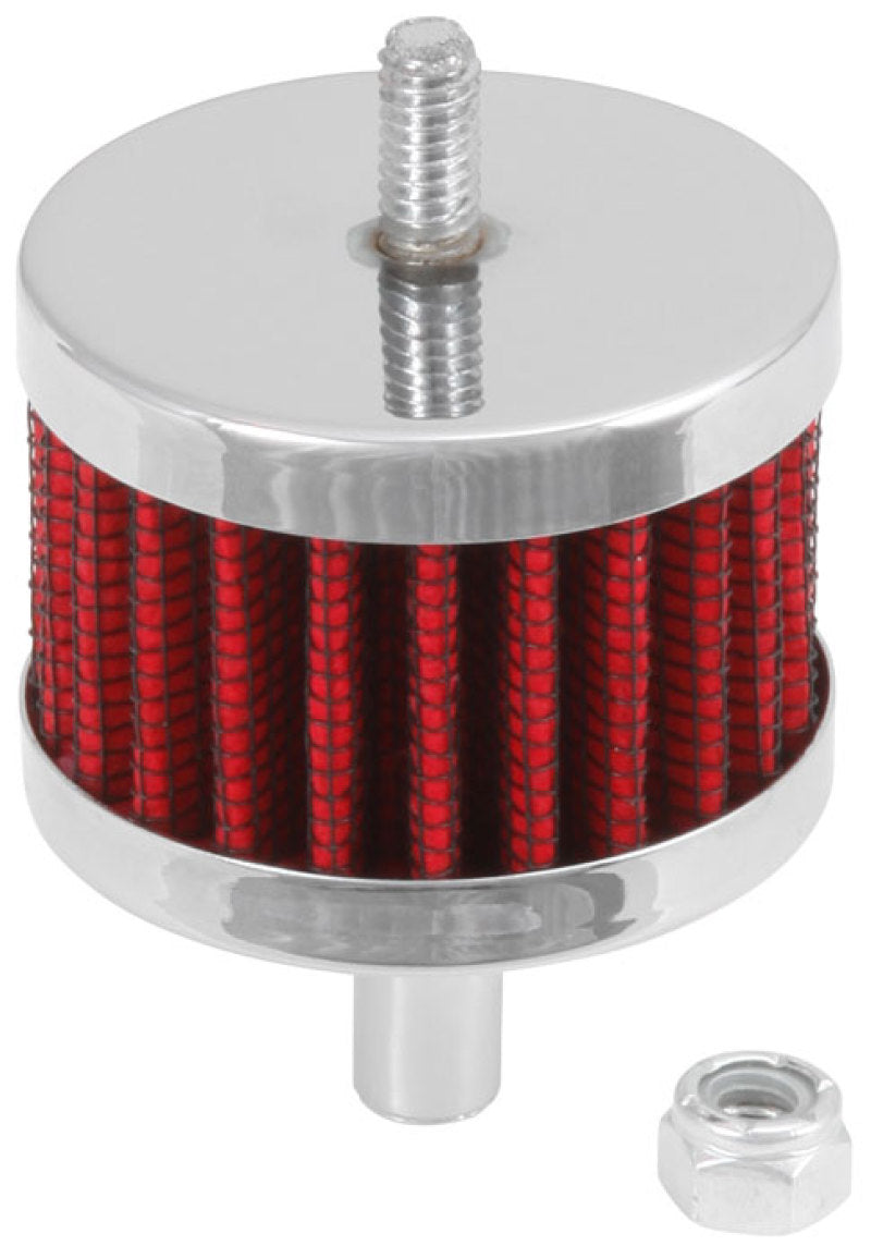 K&N Steel Base Crankcase Vent Filter 3/8in OD Tube  2in OD 1-1/2in Height-thumbmail-4