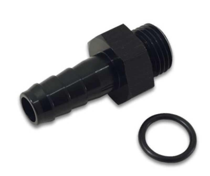 Vibrant Aluminum Male -8AN ORB to 1/2in Barb w/O-Ring - Anodized Black-thumbmail-2