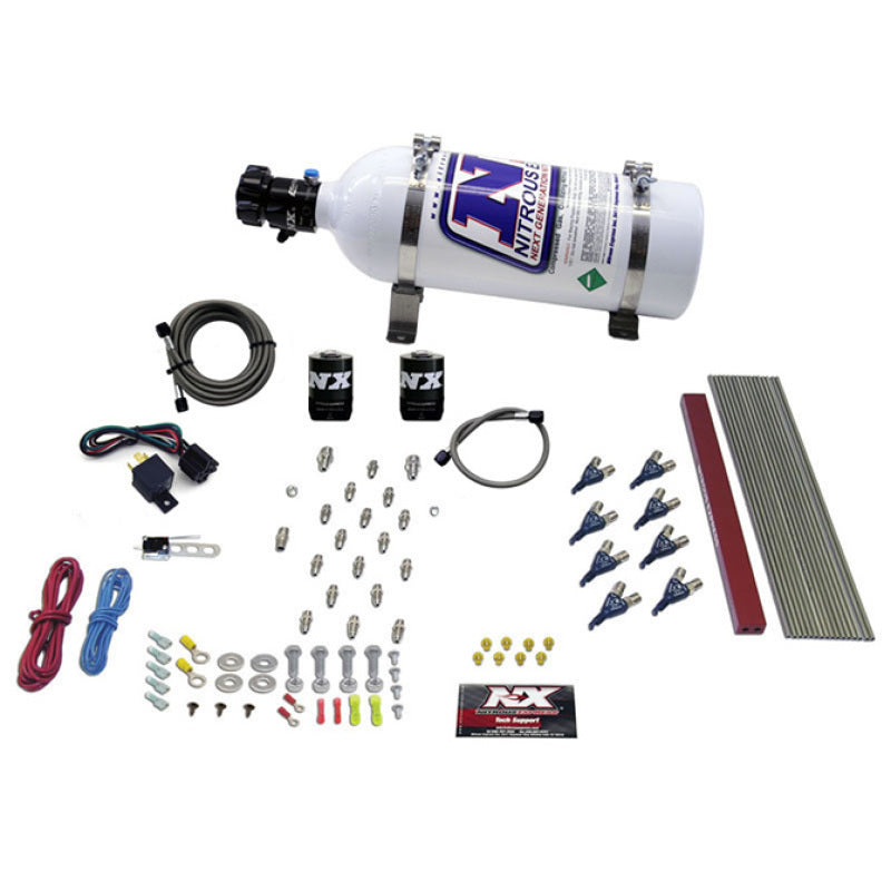 Nitrous Express GM LT1/LS1 Pro Piranha Nozzle Gas Nitrous Kit w/5lb Bottle-thumbmail-2