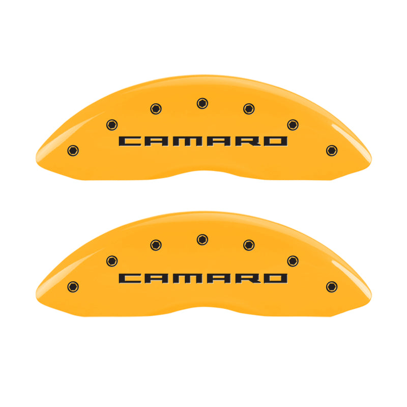 MGP 4 Caliper Covers Engraved Front & Rear Gen 5/Camaro Yellow finish black ch-thumbmail-2
