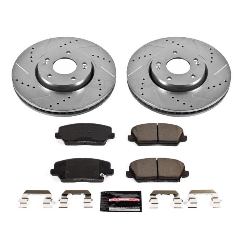 Power Stop 16-17 Hyundai Veloster Front Z23 Evolution Sport Brake Kit-thumbmail-1