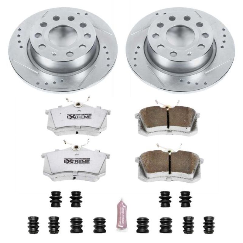 Power Stop 10-13 Audi A3 Rear Z26 Street Warrior Brake Kit-thumbmail-1