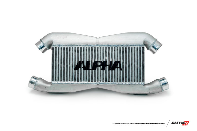 AMS Performance 2009+ Nissan GT-R R35 Replacement Alpha FMIC for Stock IC Piping w/Logo-thumbmail-2
