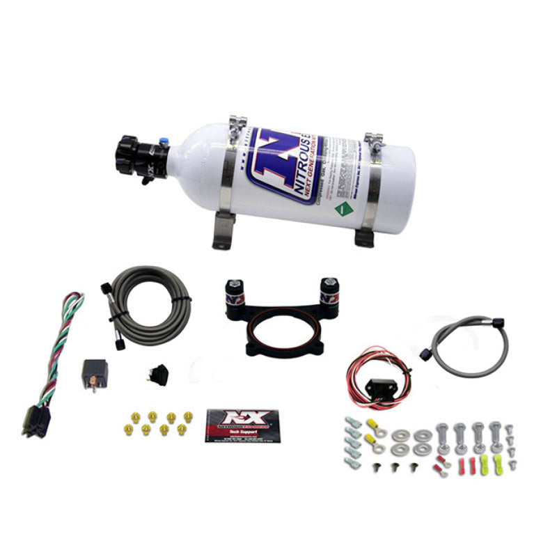 Nitrous Express 11-15 Ford Mustang GT 5.0L Coyote 4 Valve Nitrous Plate Kit (50-200HP) w/5lb Bottle-thumbmail-2