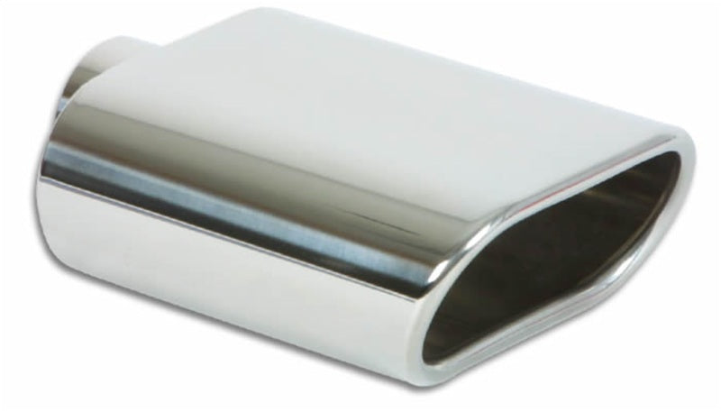 Vibrant 5.5in x 3in Oval SS Exhaust Tip (Single Wall Angle Cut Rolled Edge)-thumbmail-2