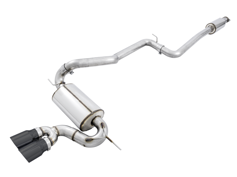 AWE Tuning Ford Focus ST Touring Edition Cat-back Exhaust - Resonated - Diamond Black Tips-thumbmail-3