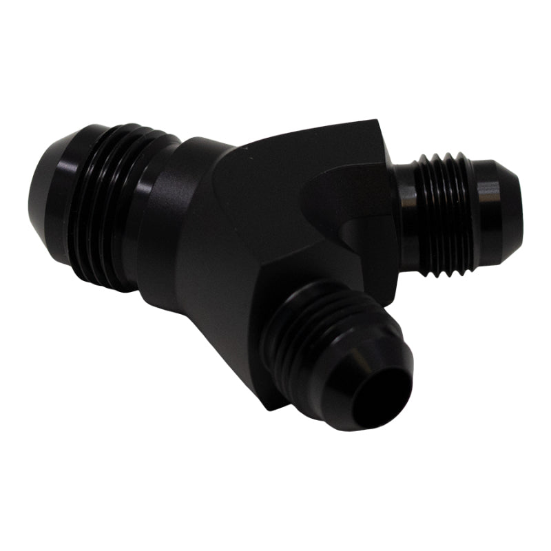 DeatschWerks 6AN Male Flare to 6AN Male Flare to 8AN Male Flare Y Fitting - Anodized Matte Black-thumbmail-2