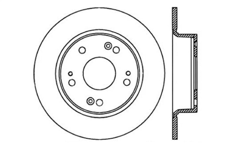 StopTech 04-08 Acura TSX / 03-07 Honda Accord SportStop Slotted & Drilled Right Rear Rotor-thumbmail-8