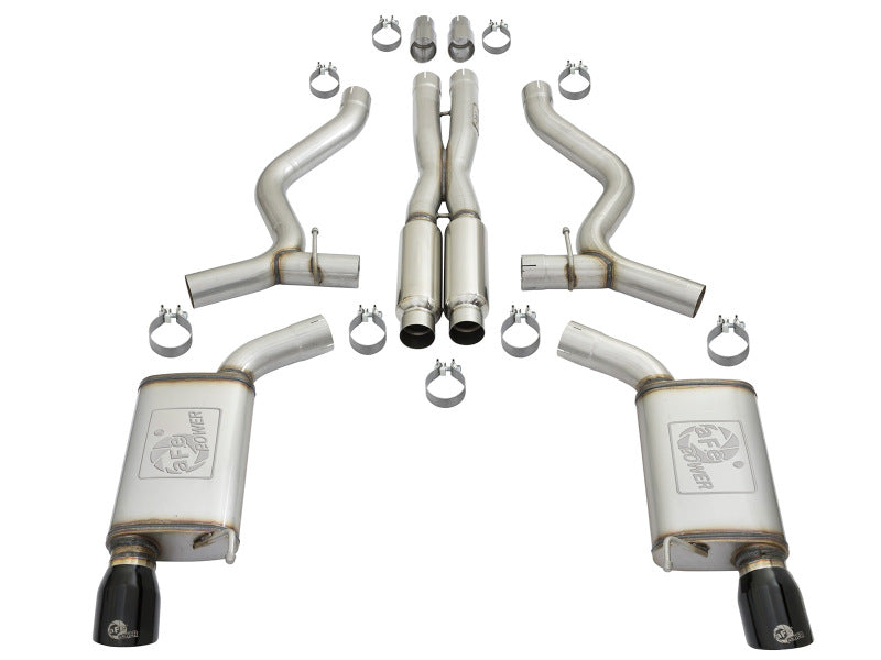 aFe 20-22 Audi RS6 Avant V8 4L (tt) MACH Force-Xp 3in to 2.5in 304 SS Cat-Back Exhaust w/ Black Tip-thumbmail-11