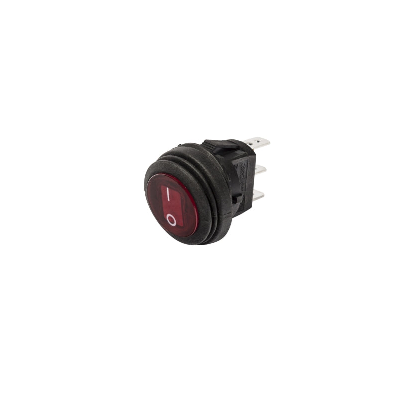 KC HiLiTES Illuminated LED 10A Round Rocker Light Switch - Red-thumbmail-3