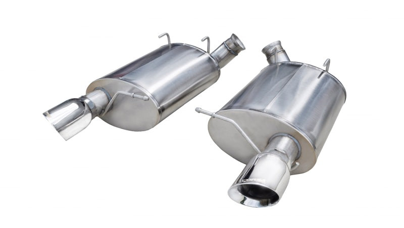 Corsa 11-12 Ford Mustang Shelby GT500 5.4L V8 Polished Sport Axle-Back Exhaust-thumbmail-1