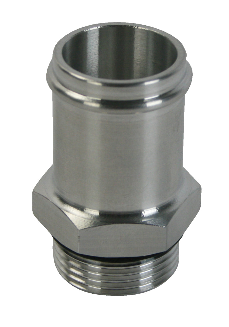 Moroso Electric Water Pump Hose Adapter -16An to 1-1/4in Hose - Raw Aluminum-thumbmail-1