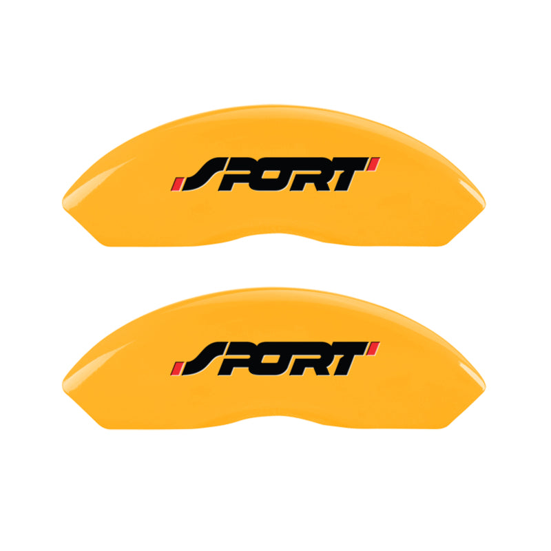 MGP 4 Caliper Covers Engraved Front & Rear No bolts/Sport Yellow finish black ch-thumbmail-3