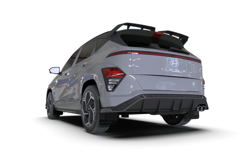 Rally Armor 2024 Hyundai Kona N Line Black UR Mud Flap w/ Grey Logo-thumbmail-3