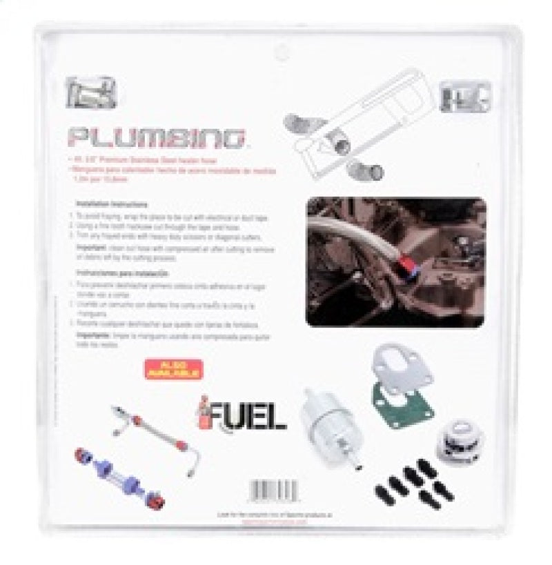 Spectre Stainless Steel Flex Heater Hose Kit 5/8in. Diameter - 4ft. Chrome-thumbmail-10