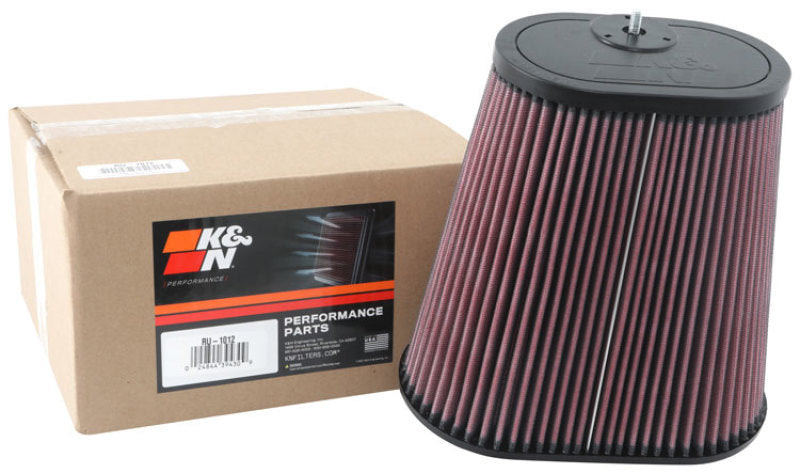 K&N Universal Clamp-On Air Filter 3-1/8in Dual FLG  8-7/8in X 5-3/16 B 6-1/4in X 4IN T, 9inH W/STUD-thumbmail-3