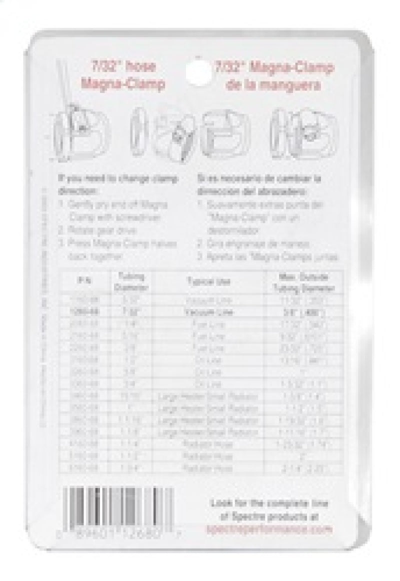 Spectre Magna-Clamp Hose Clamps 7/32in. (2 Pack) - Chrome-thumbmail-9
