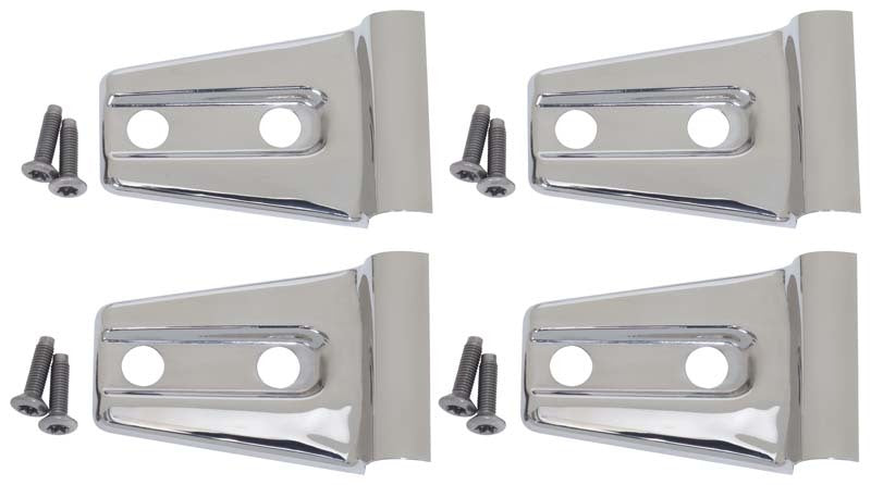 Kentrol 07-18 Jeep Wrangler JK Door Hinge Overlays 4 Pieces 2 Door - Polished Silver-thumbmail-1