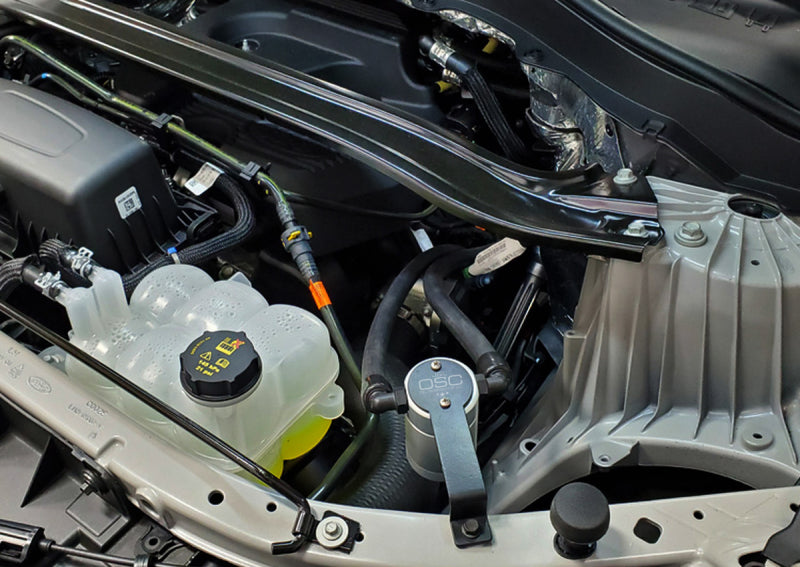 J&L 2020-2022 Ford Explorer 2.3L EcoBoost Driver Side Oil Separator 3.0 - Clear Anodized-thumbmail-2
