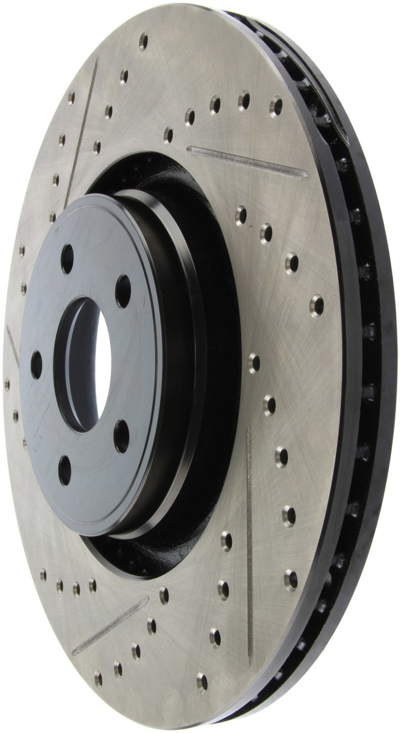 StopTech 14+ Ford Focus ST w/ 335mm Brakes Front Right Slotted & Drilled Rotor-thumbmail-4