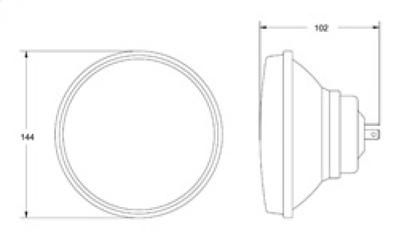 Hella Vision Plus 5.75 inch Round High/Low Beam Conversion Headlamp Kit