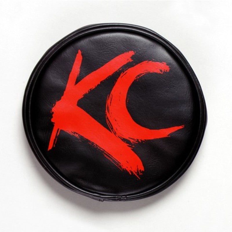 KC HiLiTES 6in. Round Soft Cover (Pair) - Black w/Yellow KC Logo-thumbmail-8