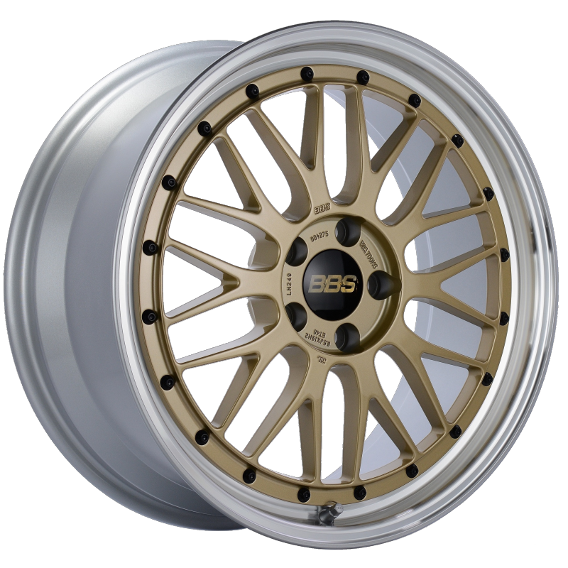 BBS LM 19x8.5 5x112 ET48 Gold Center Diamond Cut Lip Wheel -82mm PFS/Clip Required-thumbmail-2