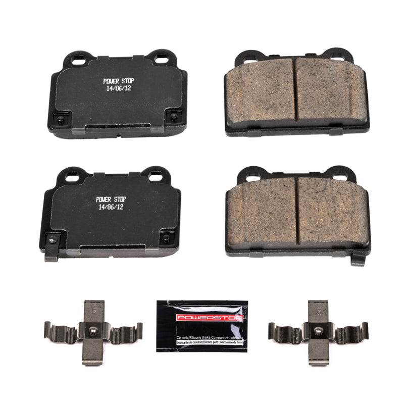 Power Stop 08-15 Mitsubishi Lancer Rear Z23 Evolution Sport Brake Pads w/Hardware-thumbmail-2