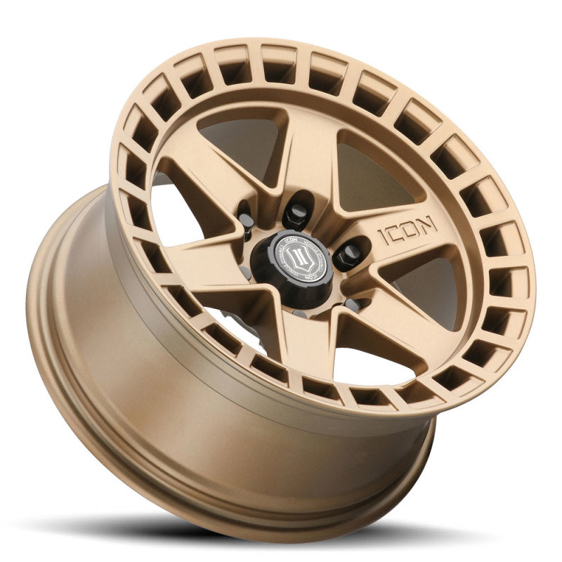 ICON Raider 17x8.5 6x120 0mm Offset 4.75in BS Satin Brass Wheel-thumbmail-3