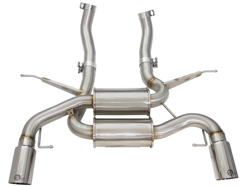 aFe MACHForce XP 2.5in Axle Back Stainless Exhaust w/ Polished Tips 07-13 BMW 335i 3.0L L6 (E90/92)-thumbmail-9