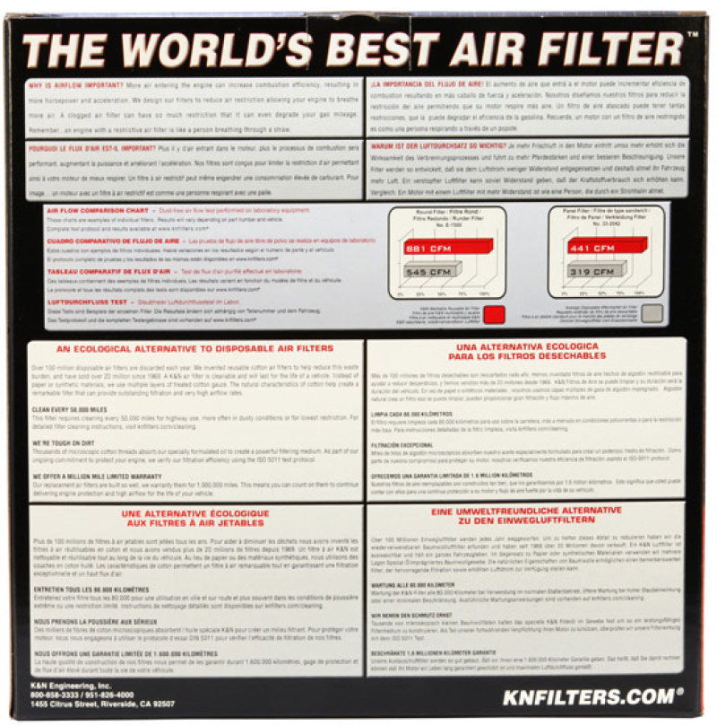 K&N 15-18 Toyota Hiace L4-2.5L DSL Replacement Drop In Air Filter-thumbmail-7