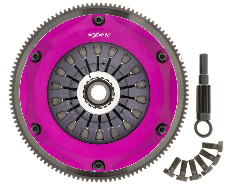 Exedy 1993-1994 Nissan Skyline GTR L6 Hyper Twin Cerametallic Clutch Sprung Center Disc Pull Type-thumbmail-6