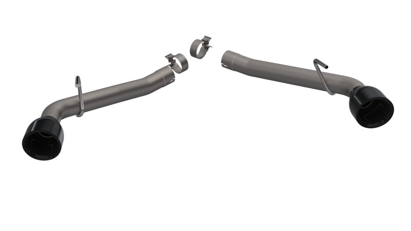 QTP 10-13 Chevrolet Camaro SS 6.2L 304SS Eliminator Muffler Delete Axle Back Exhaust w/4.5in Blk Tip-thumbmail-3