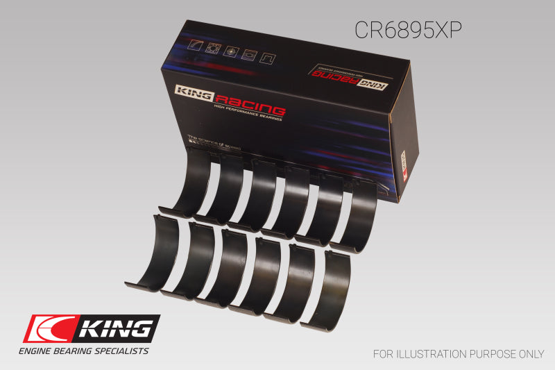 King Ford Ecoboost 3.5L V6 (Size 0.25) pMaxBlack Coated Connecting Rod Bearing Set-thumbmail-5
