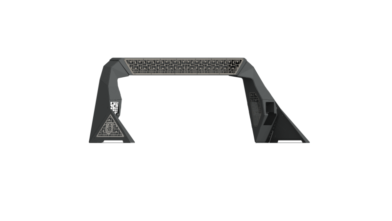 Road Armor 10-19 Dodge 1500 iDentity Headache Rack w/Bedrail Pods/40in Center Light Pod/Raw-thumbmail-1