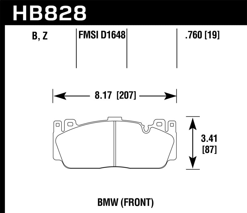 Hawk 12-17 BMW M6 / 14-17 BMW M6 Gran Coupe / 13-16 BMW M5 Performance Ceramic Front Brake Pads-thumbmail-4