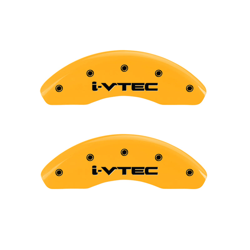 MGP 4 Caliper Covers Engraved Front & Rear i-Vtec Yellow finish black ch-thumbmail-2
