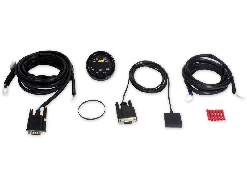 AEM X-Series 0-160 MPH Black Bezel w/ Black Face GPS Speedometer Gauge-thumbmail-2