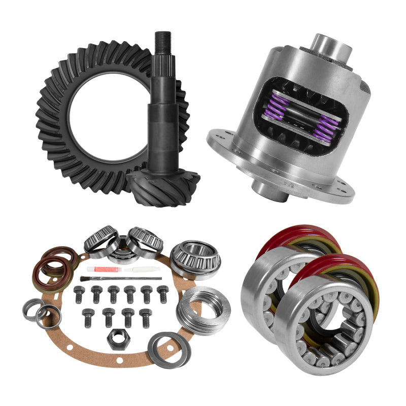 Yukon 8.6in GM 3.42 Rear Ring & Pinion Install Kit 30 Spline Positraction Axle Bearings and Seals-thumbmail-1