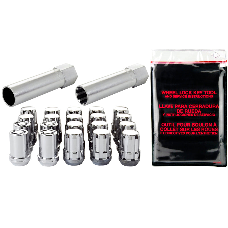 McGard SplineDrive Tuner 5 Lug Install Kit w/Locks & Tool (Cone) M12X1.25 / 13/16 Hex - Chrome-thumbmail-2
