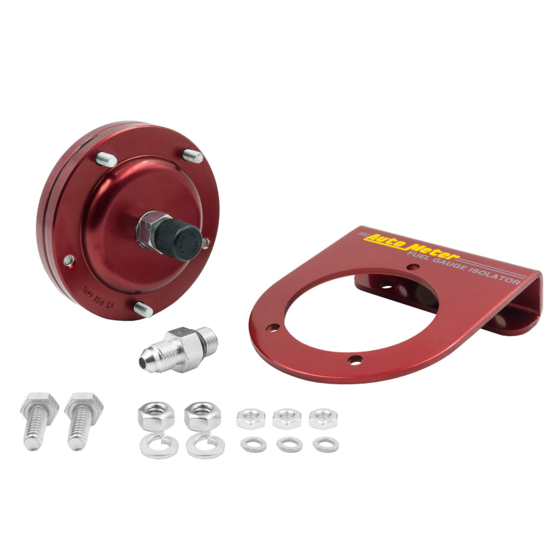 AutoMeter Gauge Fuel Pressure 2-5/8in. 15PSI Mech. Incl. Isolator Carbon Fiber-thumbmail-3